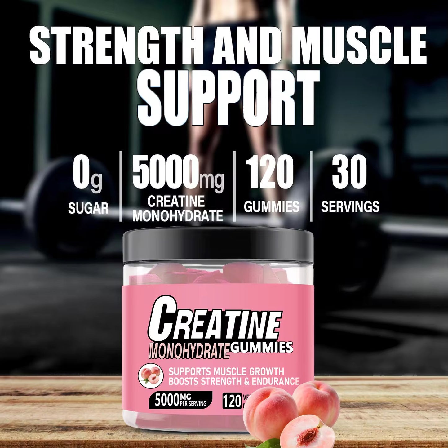Creatine gummies ( peach )